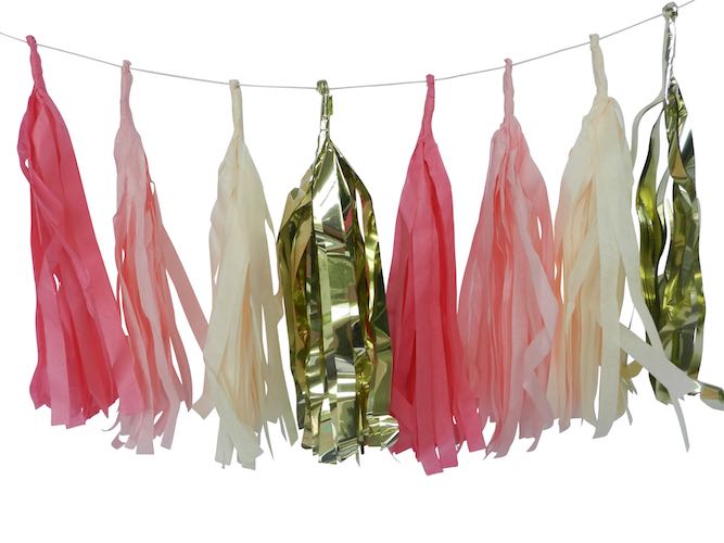 Pink & Gold Tassel Garland