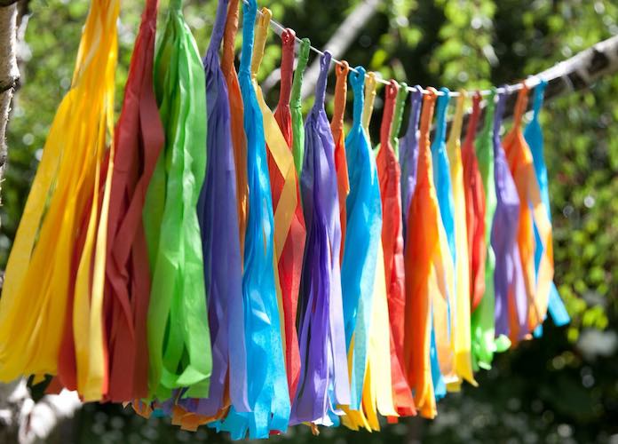 Rainbow Tassel Garland