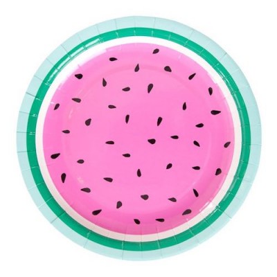 Watermelon paper plates