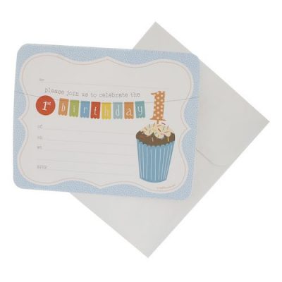 Invitations ~ 1st Birthday Blue