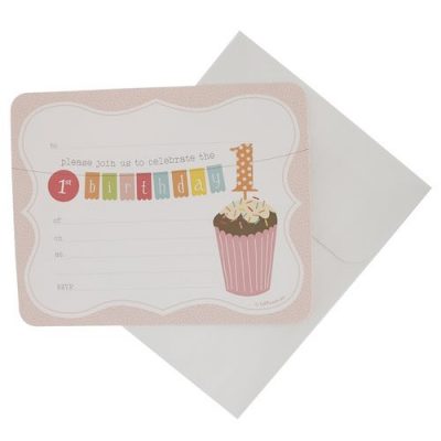 Invitations ~ 1st Birthday Pink