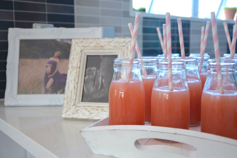 Mini Milk Bottles & Pink Paper Straws