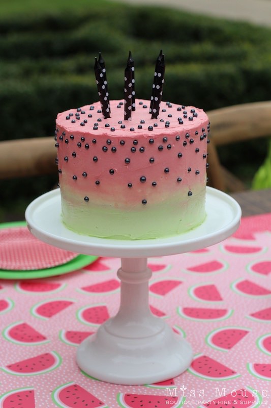 Watermelon Birthday Cake