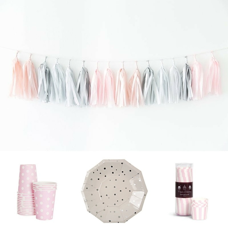 Pink & Silver Tassels