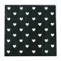 Black & White Hearts Paper Napkins