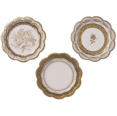 Party Porcelain Gold Small Plates