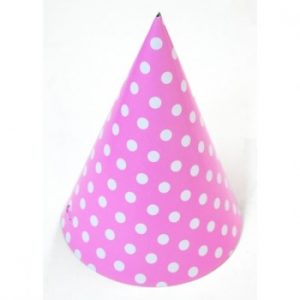 Pink & White Polka Dots Party Hats