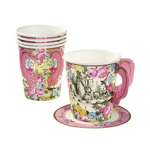 Truly Alice Whimsical Cups & Saucers