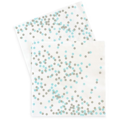 The Blue Confetti Paper Napkins by Paper Eskimo are perfect for even the most sophisticated soiree!
