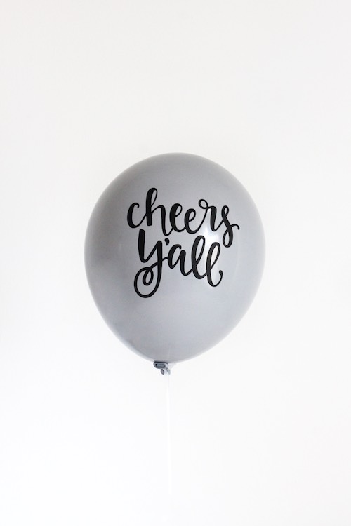 Cheers Y'all balloons are perfect for new years eve celebrations.