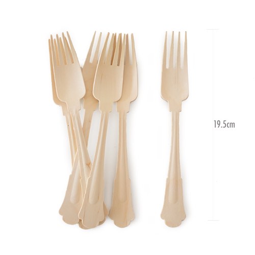 Our deluxe wooden forks are disposable, eco-friendly and made from birchwood.