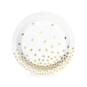 The Geo Gold Crush dessert plates by Paper Eskimo are a wonderful option for your grown up party!