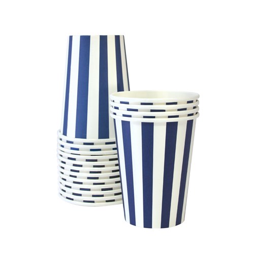 Enjoy your party drinks in the Naut So Navy paper cups by Paper Eskimo.