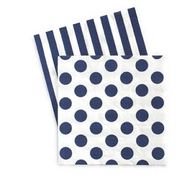 The Naut So Navy Paper Napkins are perfect for serving with cocktails or tending to sticky fingers!