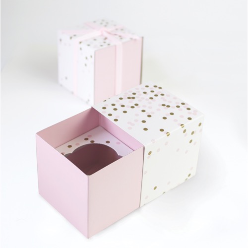 Pink Confetti Cupcake Gift Boxes