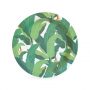 The Troppo Leaf dessert plates by Paper Eskimo feature a leafy green print.