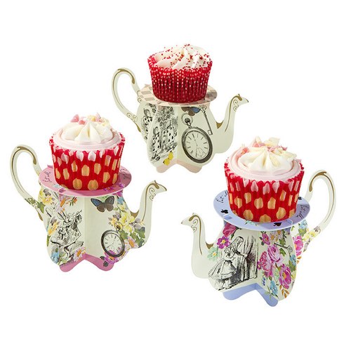The Truly Alice Cupcake Stands are perfect for displaying your mini cakes at your Mad Hatters Tea Party.