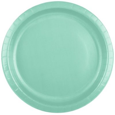 Fresh Mint Green Paper Plates from the Touch of Colour range by Creative Converting.