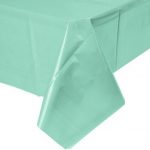 Our Fresh Mint Green Table Cover is a great plastic table cloth option!