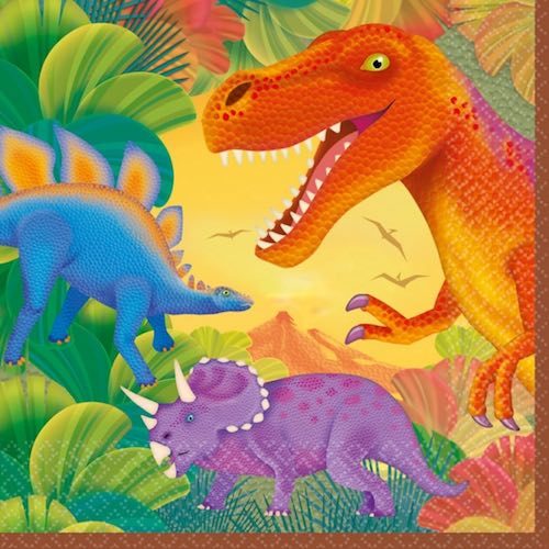 Prehistoric Party Napkins for your next dinosaur party.