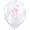 1st Birthday Soft Patterns Girl Balloons