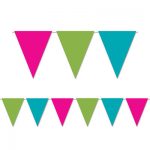 Cerise, Lime & Turquoise Pennant Banner by Biestle