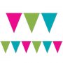 Cerise, Lime & Turquoise Pennant Banner by Biestle