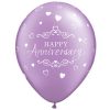 Diamond Clear Anniversary Classic Hearts Balloons