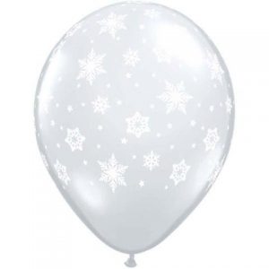 Diamond Clear Snowflakes-A-Round Balloons by Qualatex