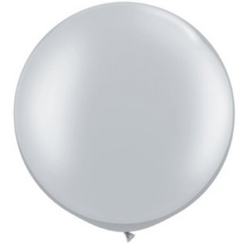 Silver Giant Latex Balloons (75cm)