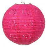 Pink Lace Paper Lanterns by Beistle.