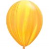 Yellow Orange Rainbow Marble Balloons by Qualatex SuperAgate.