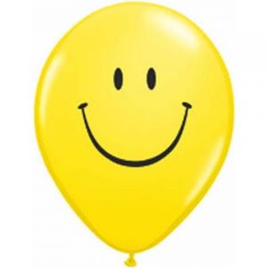 Yellow Smile Face Balloons 11"
