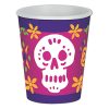 Day of the dead paper cups featuring sugar skulls.