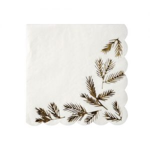 Gold Pine Napkins by Meri Meri