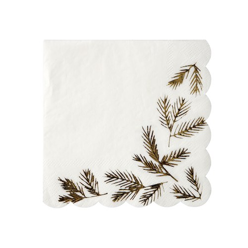 Gold Pine Napkins by Meri Meri