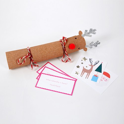 Christmas fillers in the mini reindeer crackers by Meri Meri