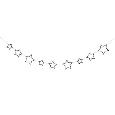 Silver star garland by Meri Meri.