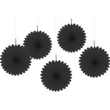 Black mini paper fans by Amscan make great Halloween decorations.
