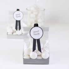 Black Tie treat bags by Paper Eskimo.