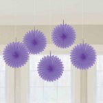 Purple mini paper fans by Amscan.