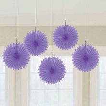 Purple mini paper fans by Amscan.