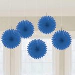 Royal Blue mini paper fans by Amscan.