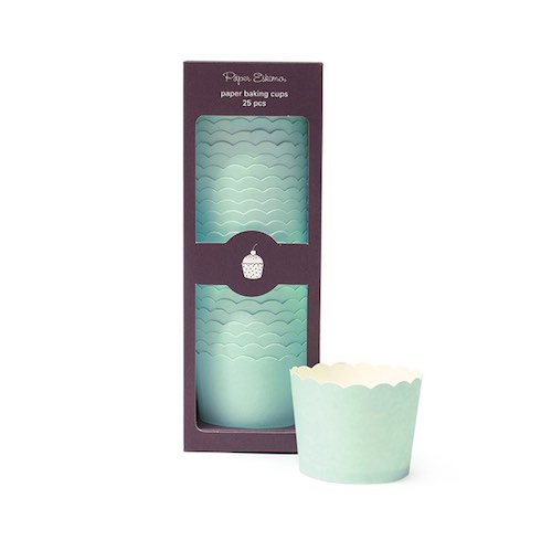 Solid mint baking cups by Paper Eskimo are perfect for cupcakes.