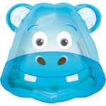 Hippo Head Foil Balloon by North Star Balloons