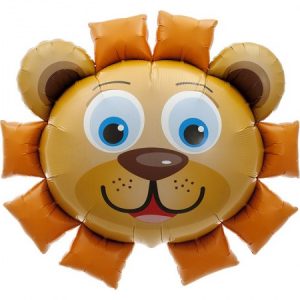 Lion Head Foil Balloon by North Star Balloons are perfect zoo party ideas and supplies.