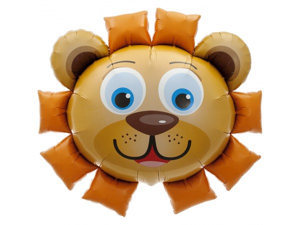 Lion Head Foil Balloon by North Star Balloons are perfect zoo party ideas and supplies.