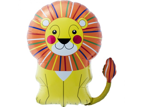 Smiling Lion Foil Balloon by North Star Balloons
