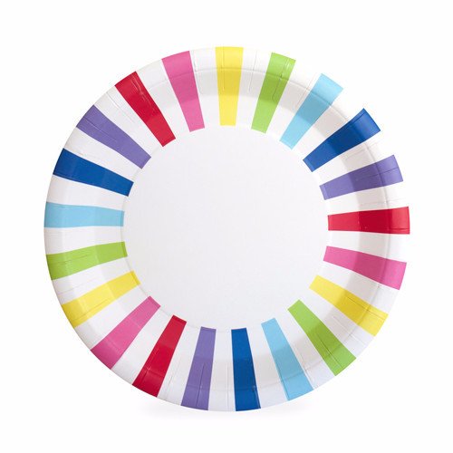 Rainbow Paper Plates by Paper Eskimo in NZ.
