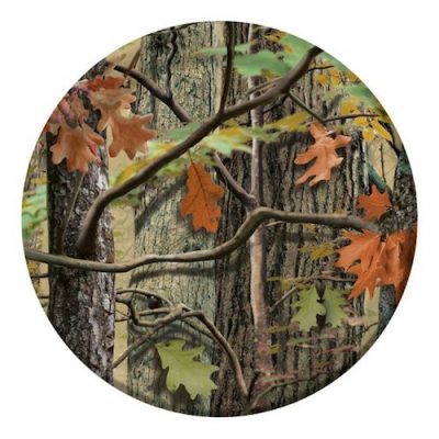 Hunting Camo paper plates for a hunting or deer inspired birthday party.